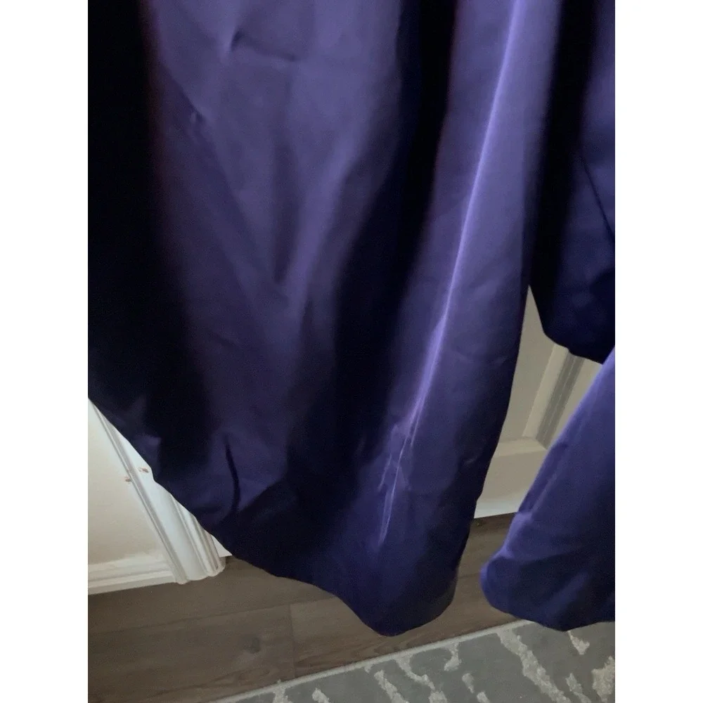 ELOQUII Purple Satin Wide Leg Jumpsuit Women's 16 NWT V-Neck